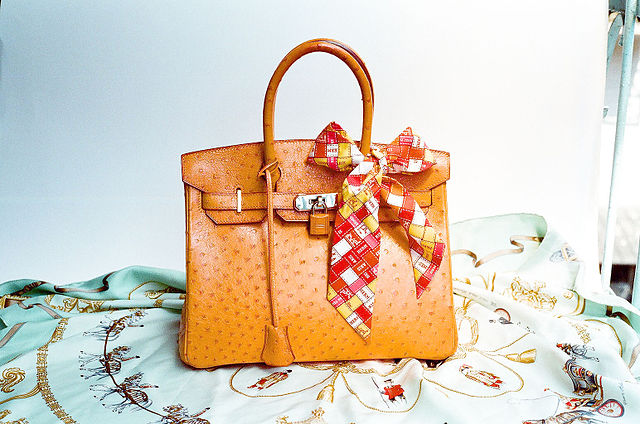 640px Bolso Birkin de avestruz de Hermes