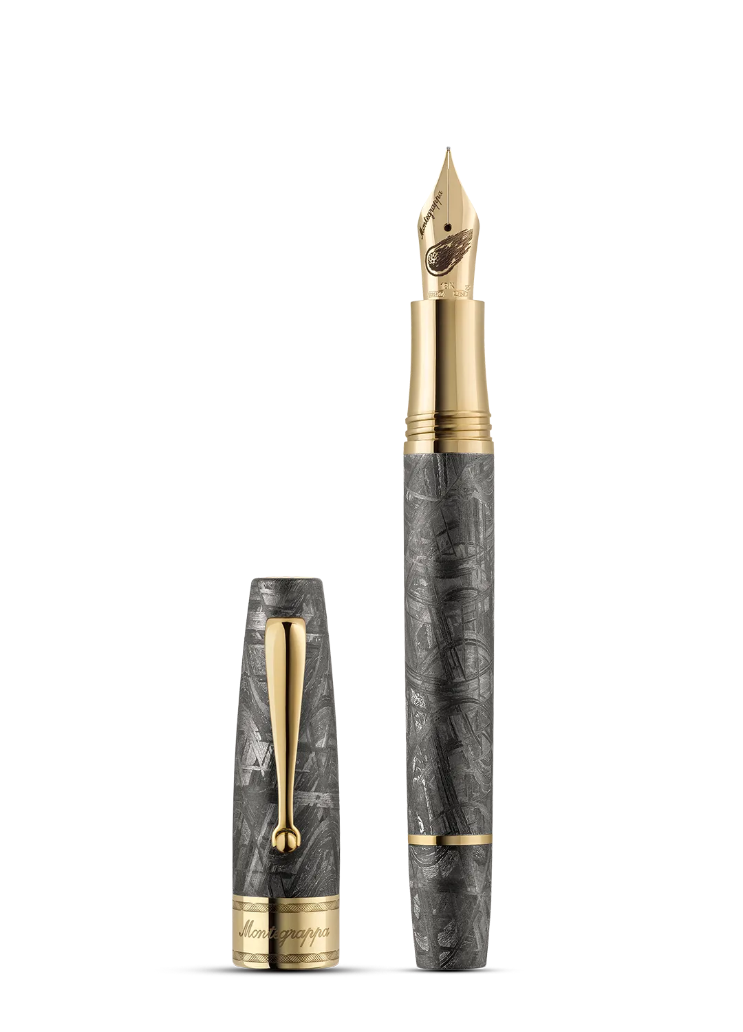 Montegrappa Muonionalusta Meteorite Pluma Estilogr&aacute;fica
