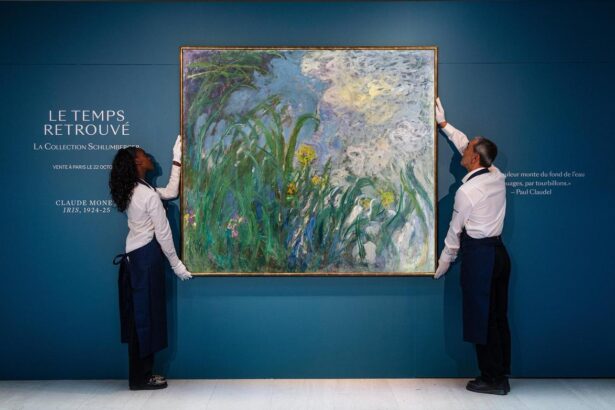 Iris de Claude Monet. subasta de la colección de Jeanne Schlumberger en París