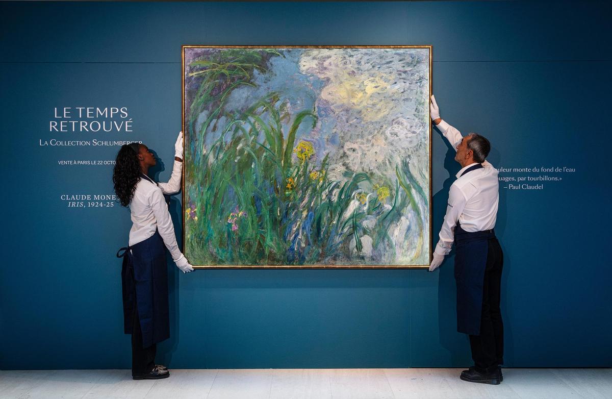 Iris de Claude Monet. subasta de la colección de Jeanne Schlumberger en París